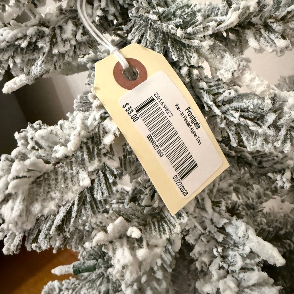 Frontgate Pre-Lit Flocked Alpine Tree - NWT - Picture 7 of 16
